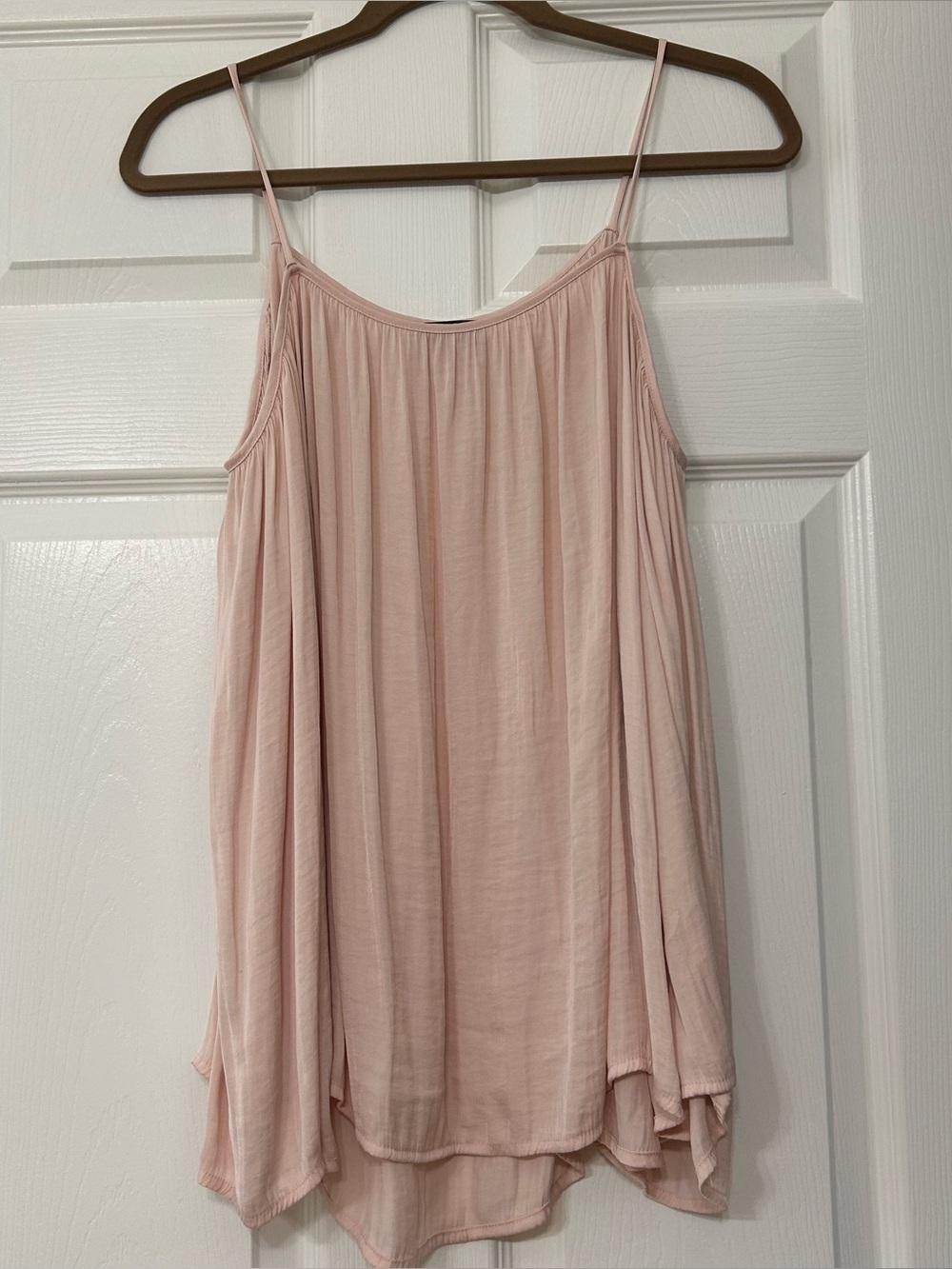 Vince Camuto Pale Pink Cold Shoulder Long Sleeve Top